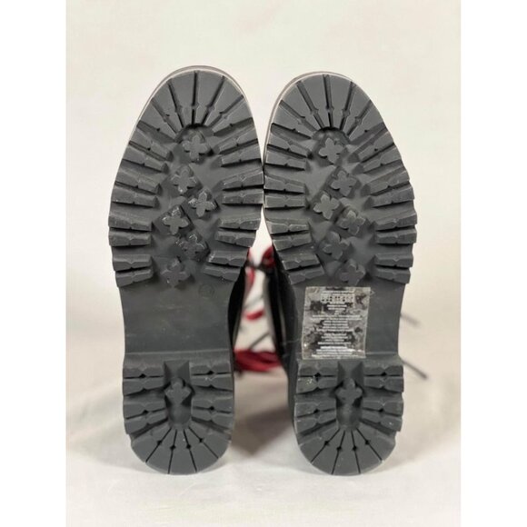 American Eagle Outfitters Womens Black Lace Up Lug Sole Boots Size 6 - Picture 5 of 9